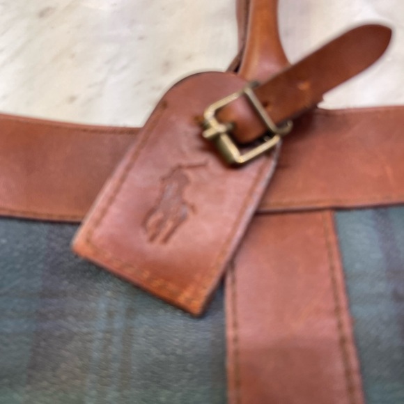 Ralph Lauren Green and Brown Tote Bag - Picture 6 of 15
